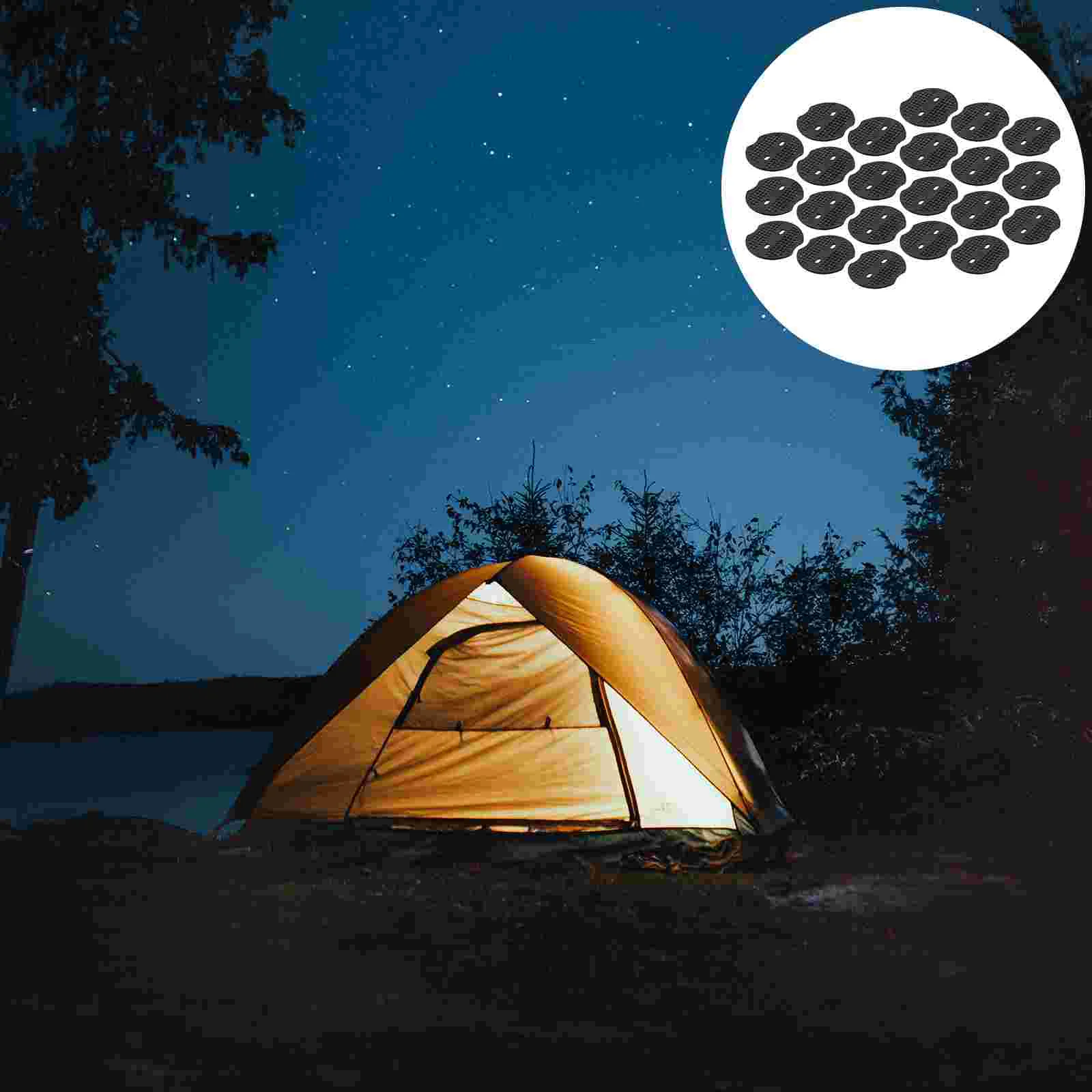 100 Pcs Heavy Duty Tarp Garden Nail Spacers U-Shaped Stakes Gasket Camping Peg Pads Staple Black Ground Outdoor