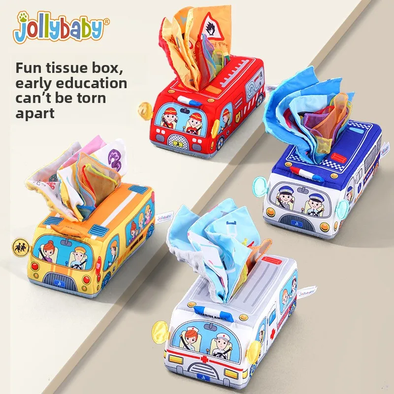 

Baby Tissue Box Pull-Out Fun Finger Grasping Training 3-Month-Old Baby Tissue-Pulling Toy Early Learning Educational Toy