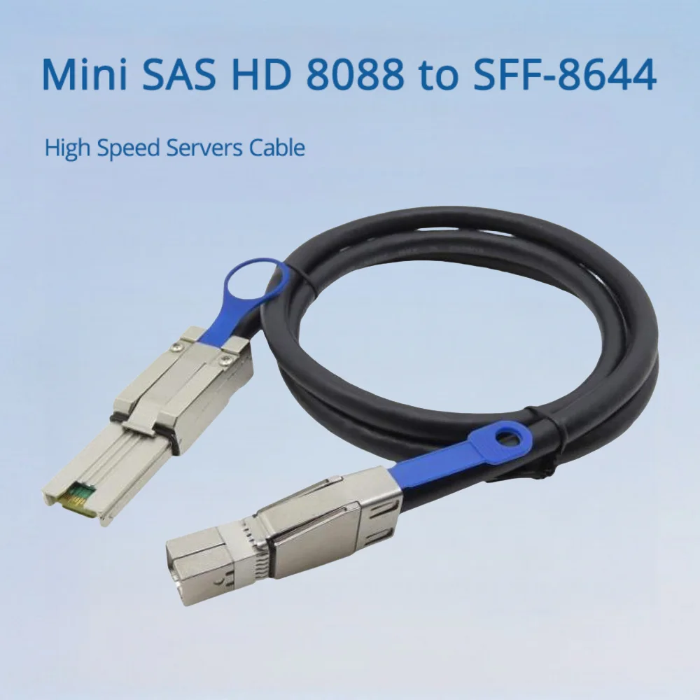 

Mini SAS HD 8088 до SFF-8644 Высокоскоростной серверный кабель Длина опционально 0,5 м 1 м 2 м 3 м