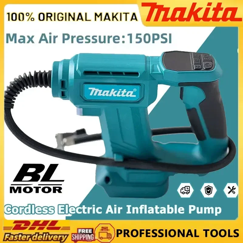 

Портативный автомобильный компрессор Makita с цифровым дисплеем для накачки шин, насос-инструмент