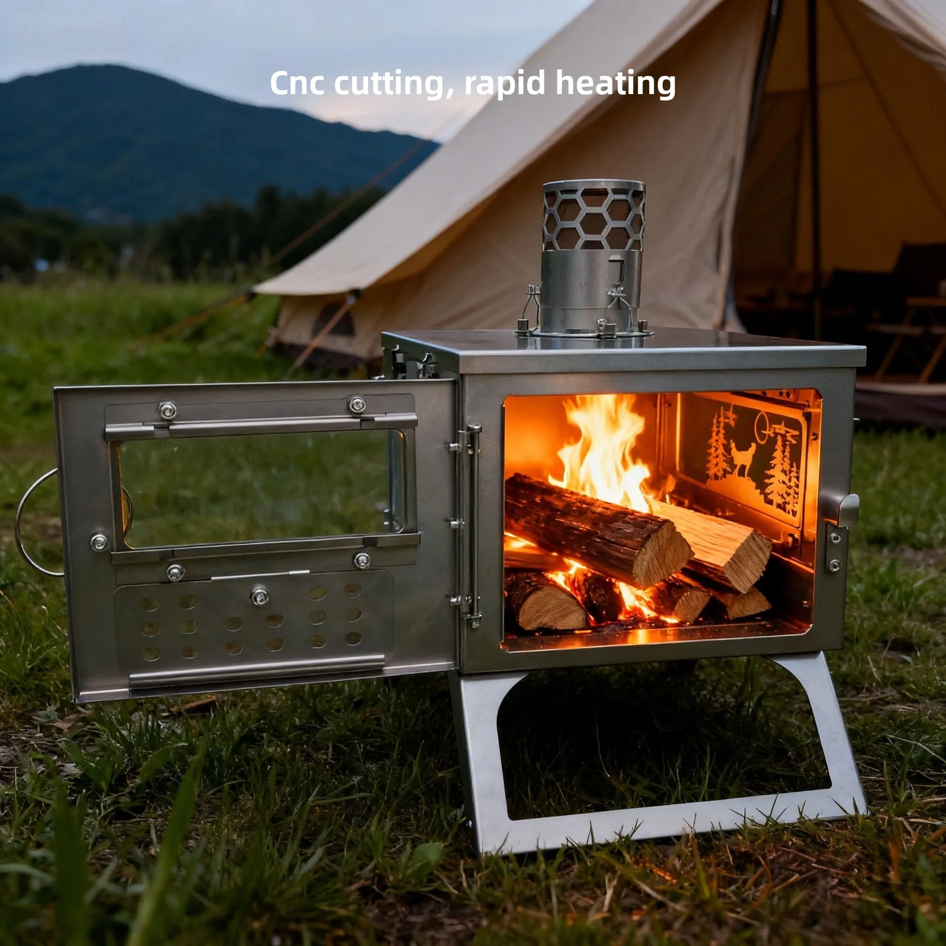 Titanium Wood Burning Stove, O - Outdoor Hunting Heater recension och pris