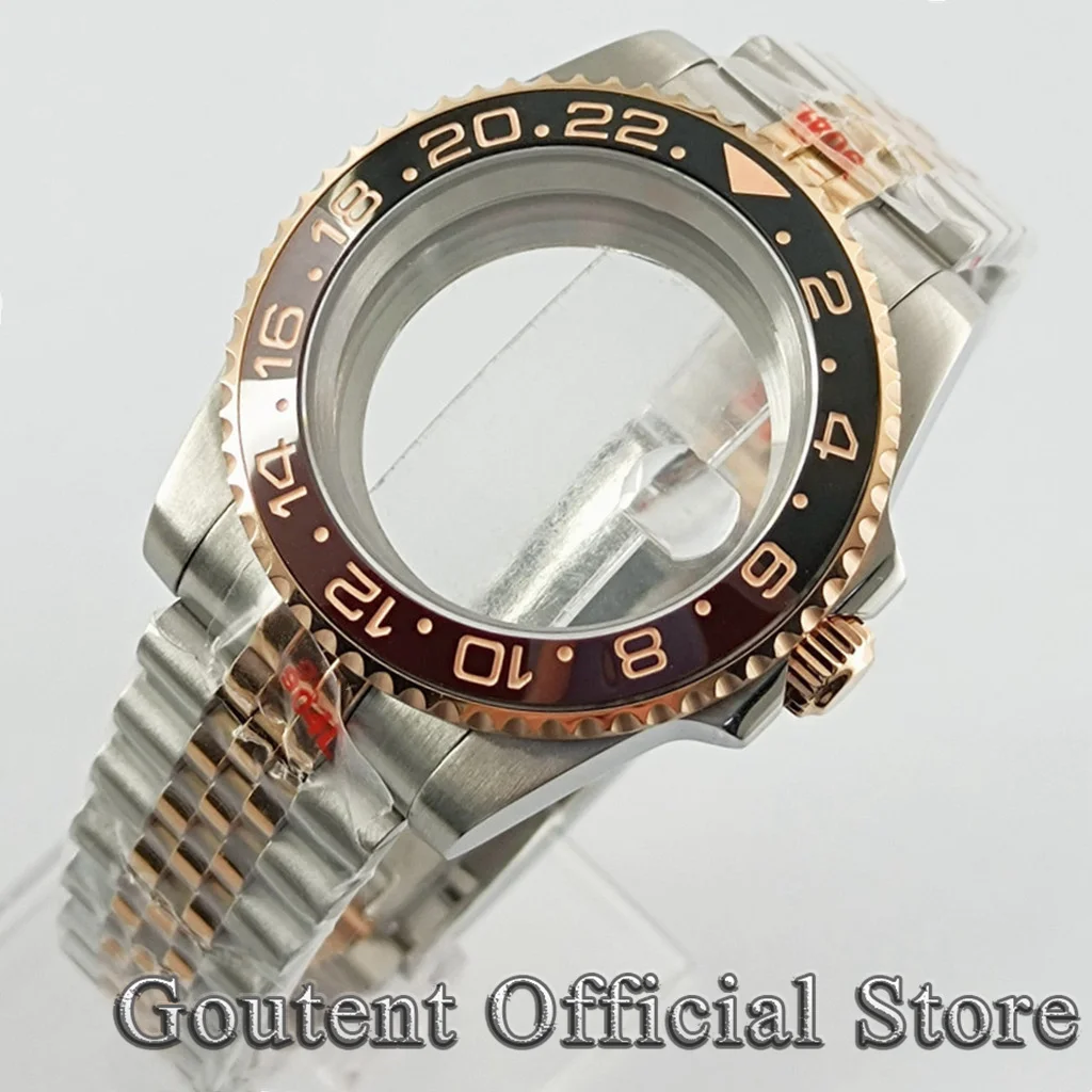 

Goutent Ceramic Bezel Sapphire Crystal Watch Case Fit NH34 NH35 NH36 PT5000 ETA 2836 2824 Miyota 8215 821A 8200 Movement