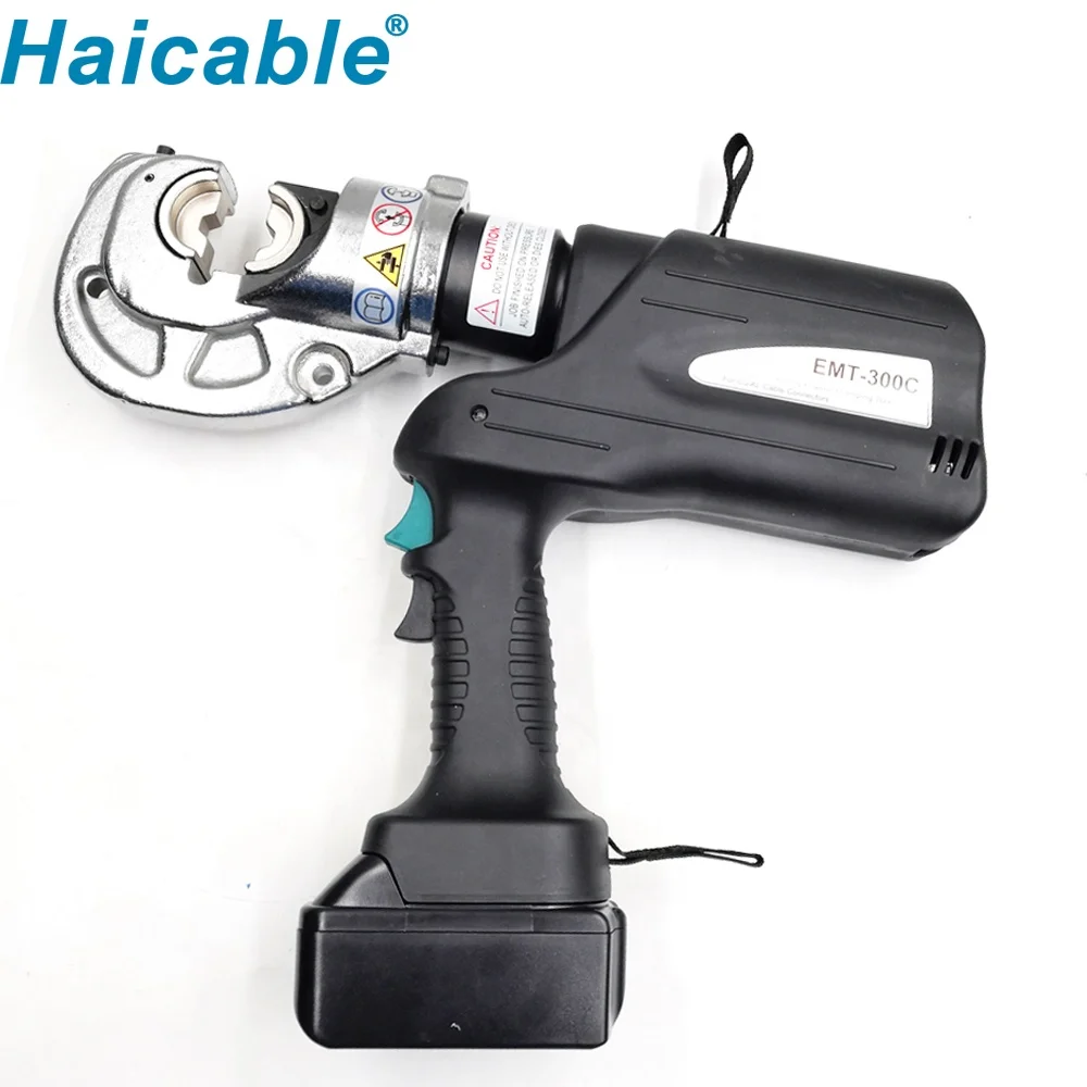 2025Power Crimper Hydraulic Crimping Plier EMT-300C 11 Sets Dies Li-ion Battery Cable Lug Crimp Tool