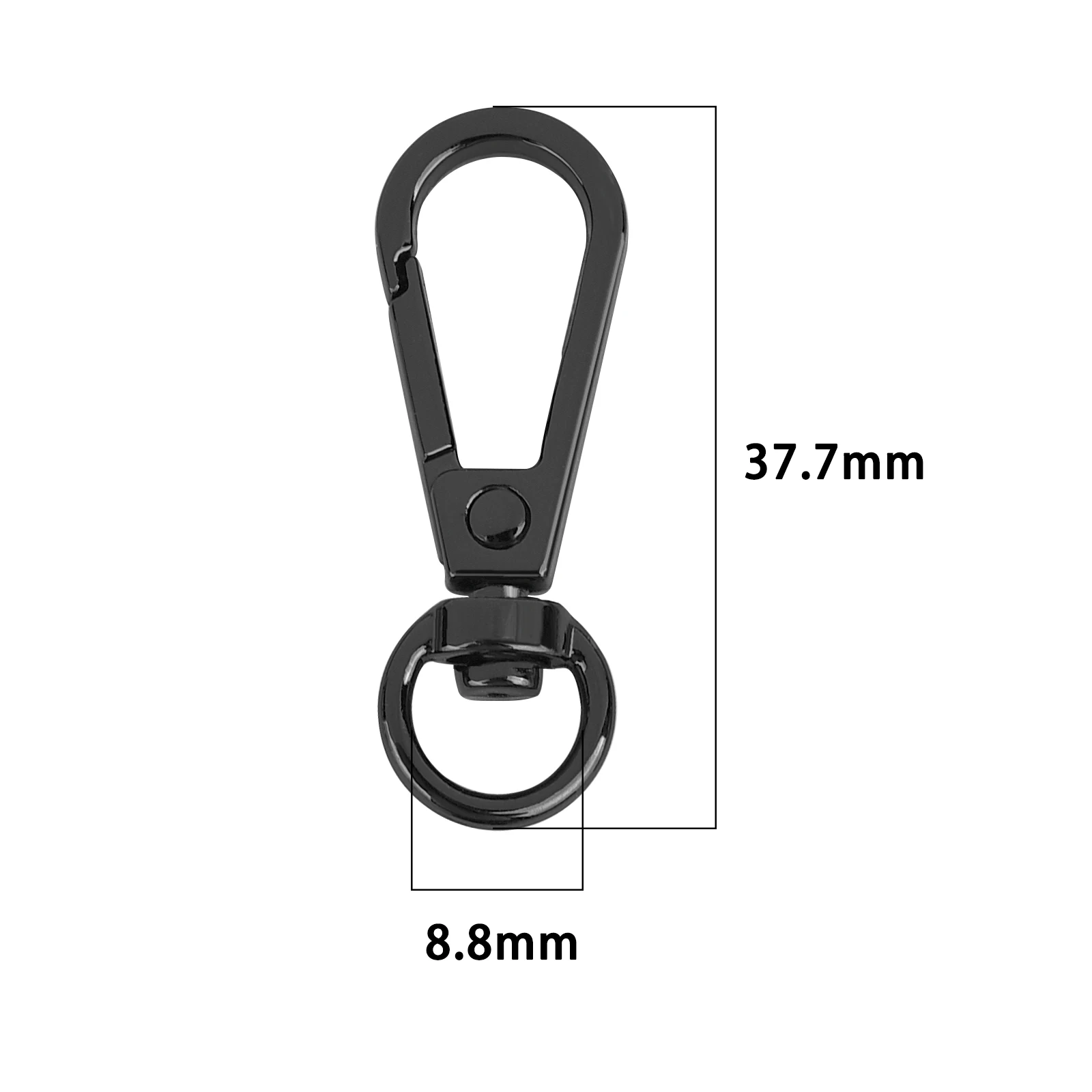 5pcs Metal Swivel O-Ring Eye Snap Hook Trigger Clasps Clips For Leather Craft Bag Strap Belt Webbing Keychain Pendant Accessory