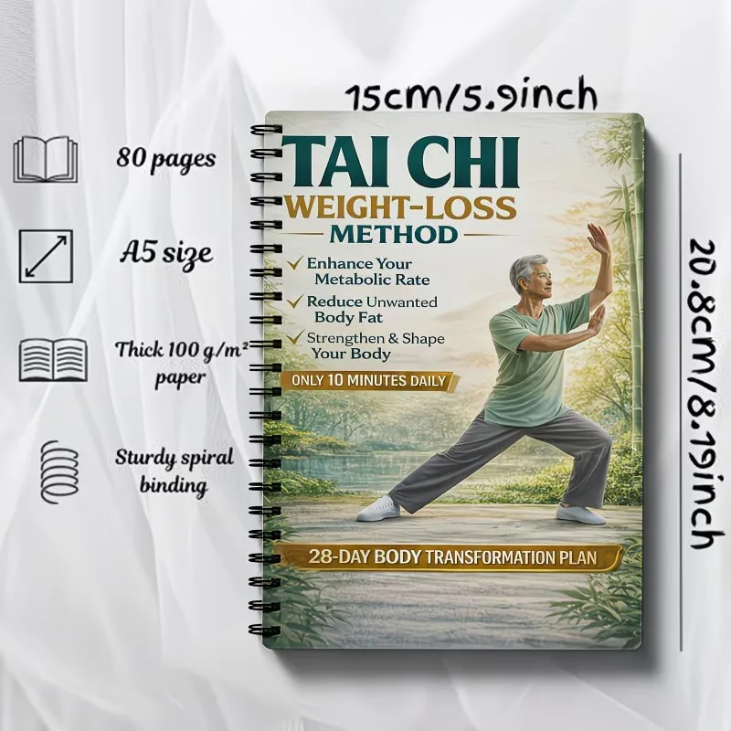 Senior Tai Chi Walking Program Book 28 Day Transformation 10 Minutes Daily Easy Fitness Health Challenge for Seniors