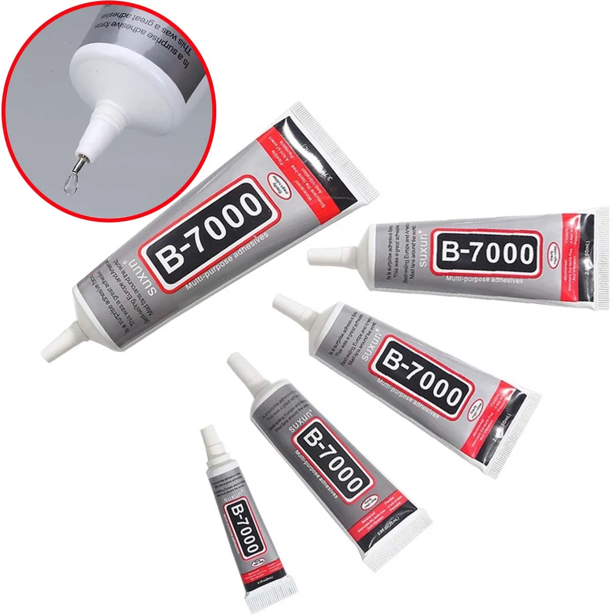B7000 Transparent Glue,with Precision Nib Rhinestone Glue DIY Handmade Crafts Jewelry Glue Phone Repair Adhesive Process Makeup
