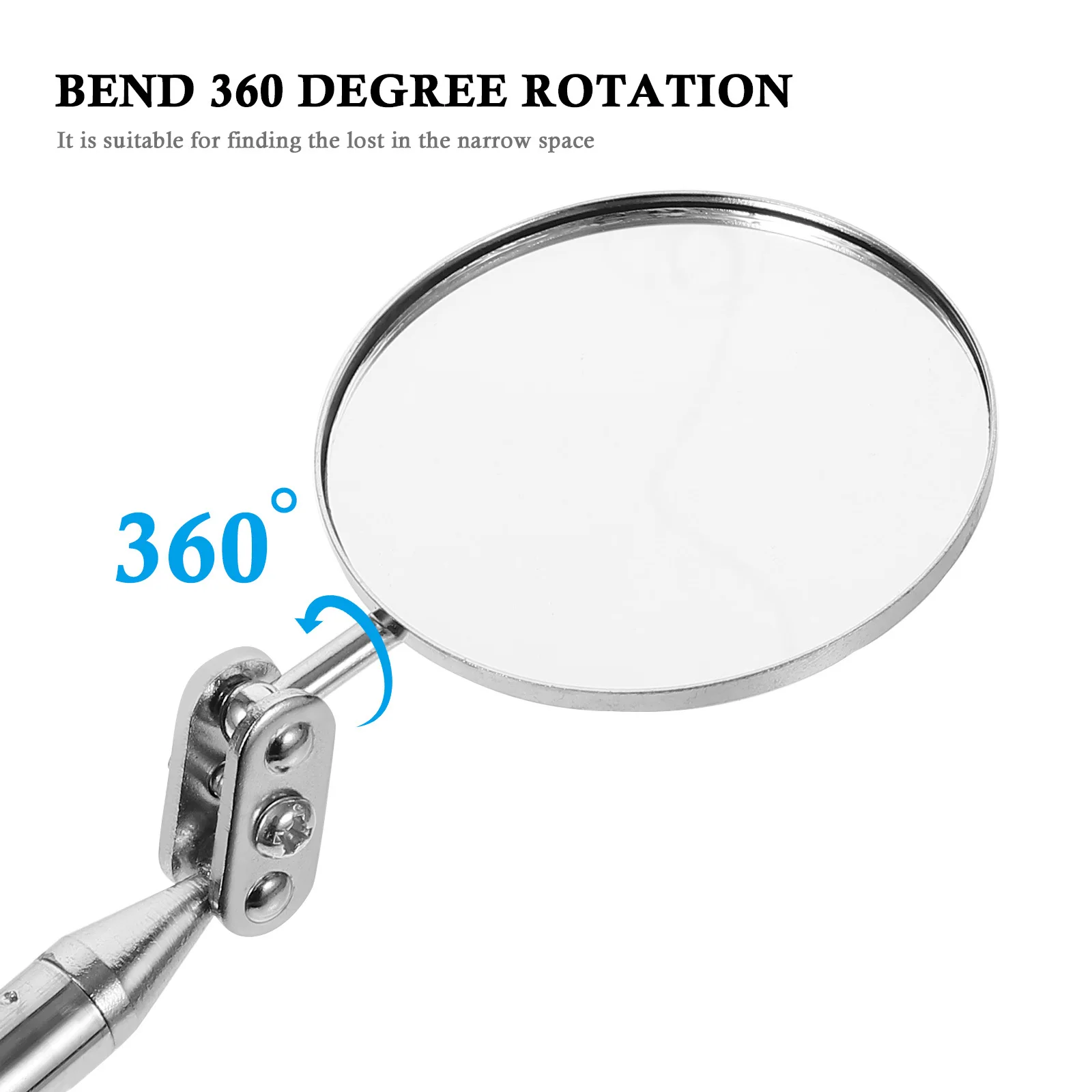 1 szt. Teleskopowy pręt inspekcyjny z obrotowym okrągłym lustrem do inspekcji silnika i podwozia samochodu
