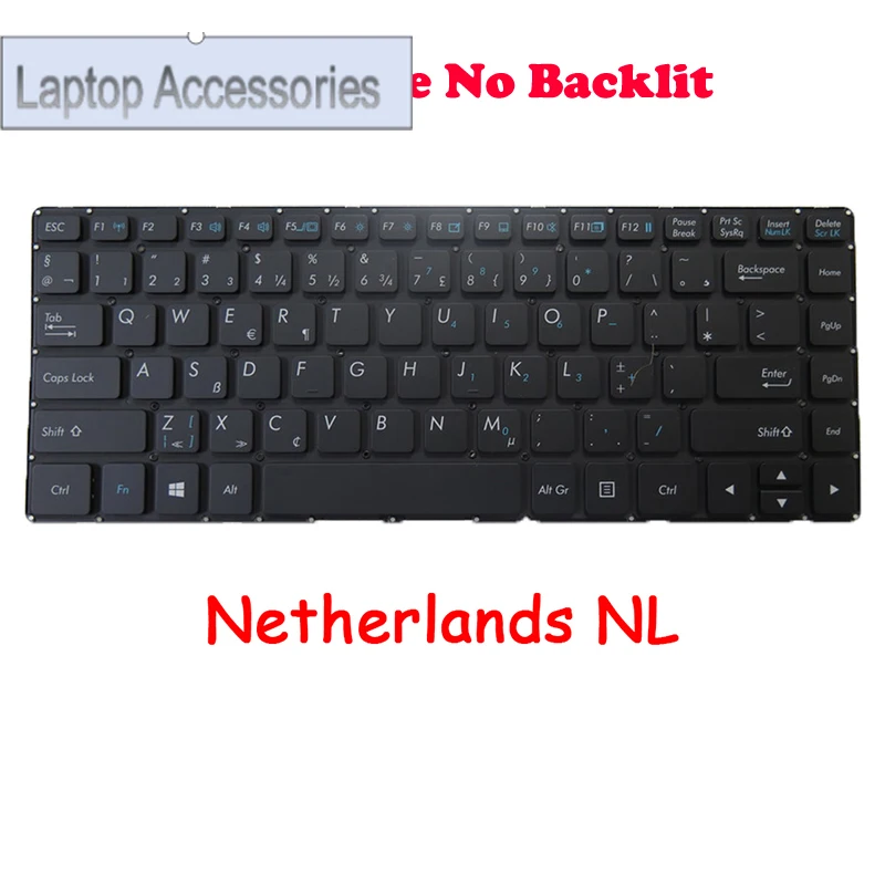 F PO-BR-IT-CA-CF-DT-GR-SV-KR-NE-SP Layout Laptop No Backlit Keyboard For Getac S410 S410 G1 G2 G3 S410V 6150e Black No Frame New
