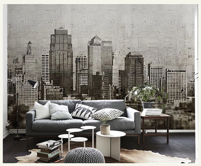 Custom Vintage Building Black White City Mural 3D Photo Wallpaper Living room sofa TV background wall bedroom restaurant Hotel