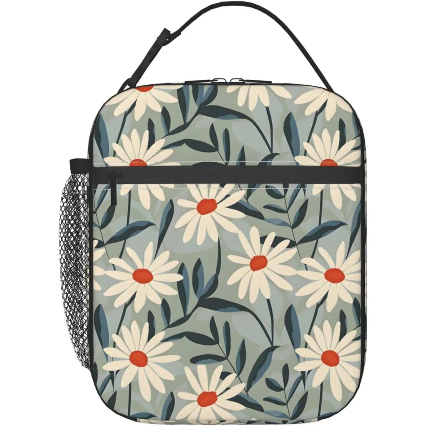 Daisy Floral Garden Lunch Box for Women Men Insulated Lunch Box Reusable Lunch Bag for Office Work Picnic Travel