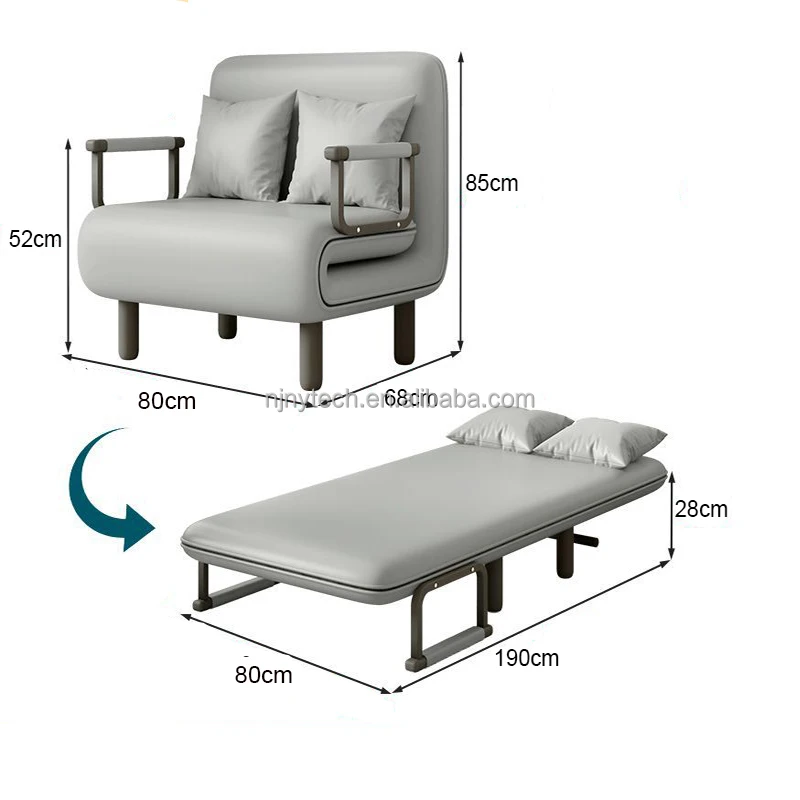 

Multifunctional Fabric Sofa Bed Dual-use Removable and Washable Living Room Small Apartment Folding Bed Convertible Sofa
