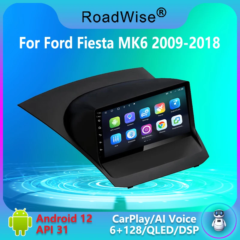 

Android Auto Radio Carplay For Ford Fiesta MK6 2009 2010 2011 2012 - 2018 Multimedia Player GPS DVD 2 Din 2DIN Autoradio Stereo