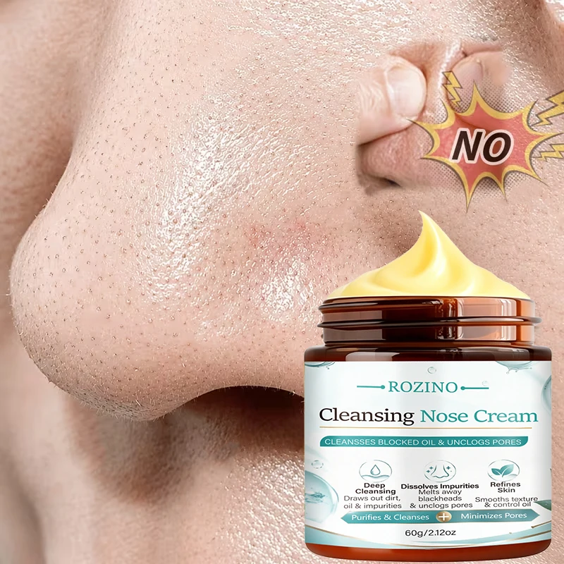 1Pcs/2Pcs/3Pcs Deep Cleansing Nose Cream, Nasal Cleansing Cream, Nose Cleansing Product, Effectively Cleans Clogged Pores and Unclogs Them, Removes Grease and Black and White Particles from the Nose, Deeply Exfoliates, Moisturizes Dry Skin, Refines Skin Texture, and Makes the Nose Smooth and Shiny