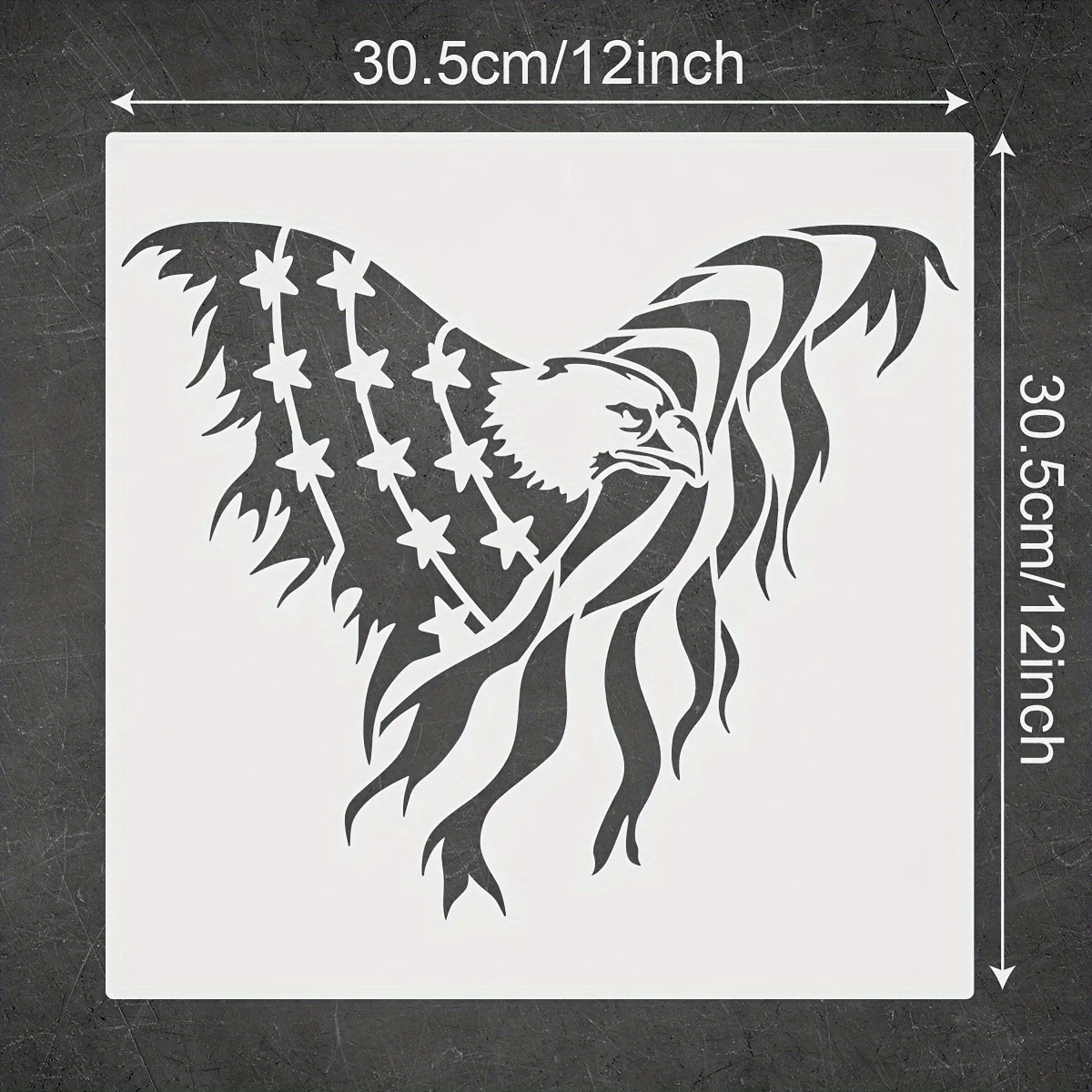 12/8Inch Eagle American Flag Stencil US Flag Mylar Drawing Painting Template on Bag Wall Furniture Airbrush