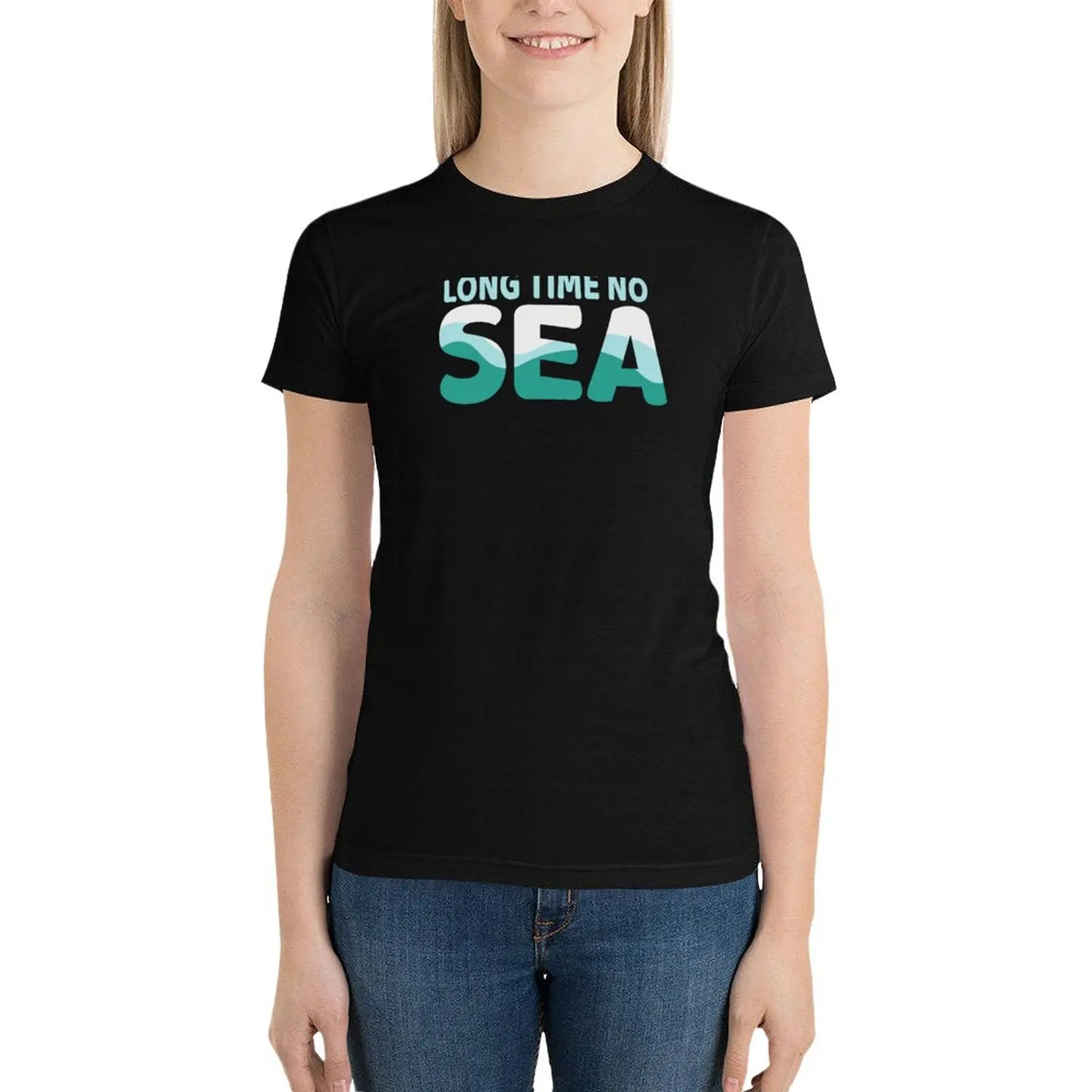 Long time no sea T-Shirt cute clothes anime clothes t-shirts for Women graphic tees funny