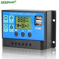 Solar Charge Controller 12V/24V PWM 100A/20/30/40/50/60A with Adjustable LCD Display Timer Setting PWM Solar Charger