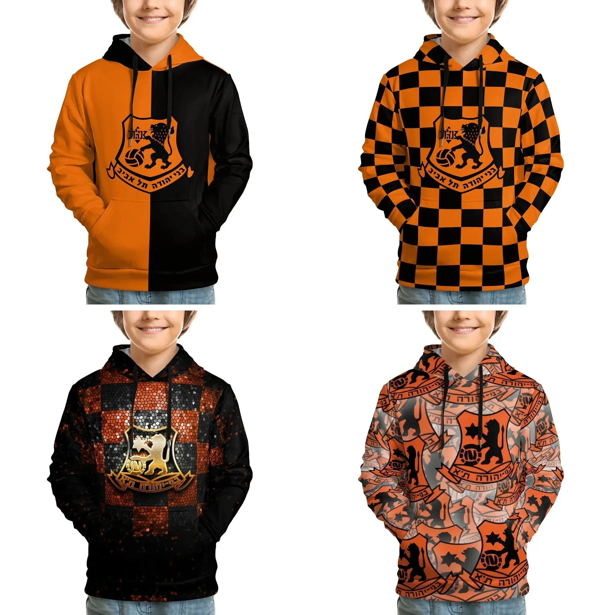 

Bnei Yehuda Tel Aviv Kid's Pullover Hoodie Casual Hooded Youth Sweatshirt Hoodies Sportswear Tracksuit