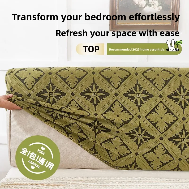 New 2026 Soft Bedside Cover Cover Cloth Shield Ugly Thing All Seasons High-End Feelings Bed Headrest Cover Dustproof Protecti...