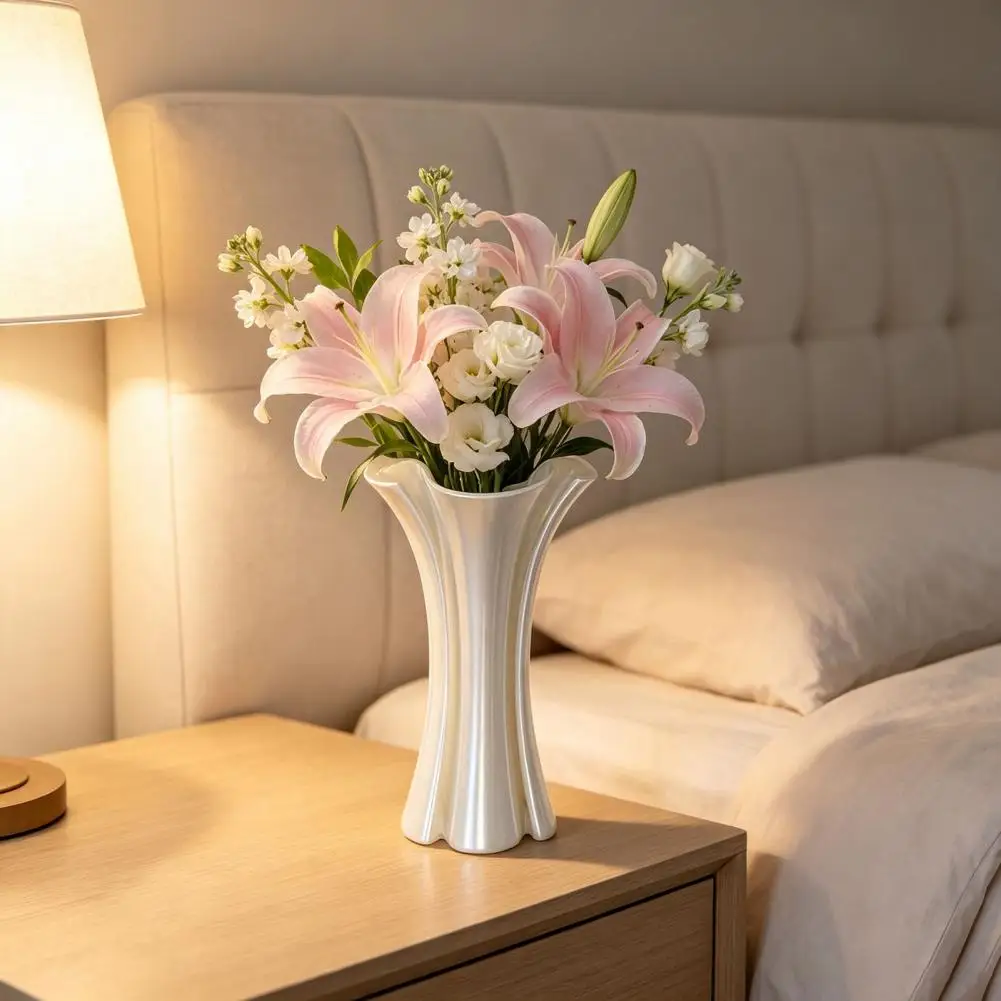 Bedroom Ornament Modern 3d Printed Vase Artistic Flower Centerpiece Elegant Table Decor Vase for Fresh Flowers Artificial Plants