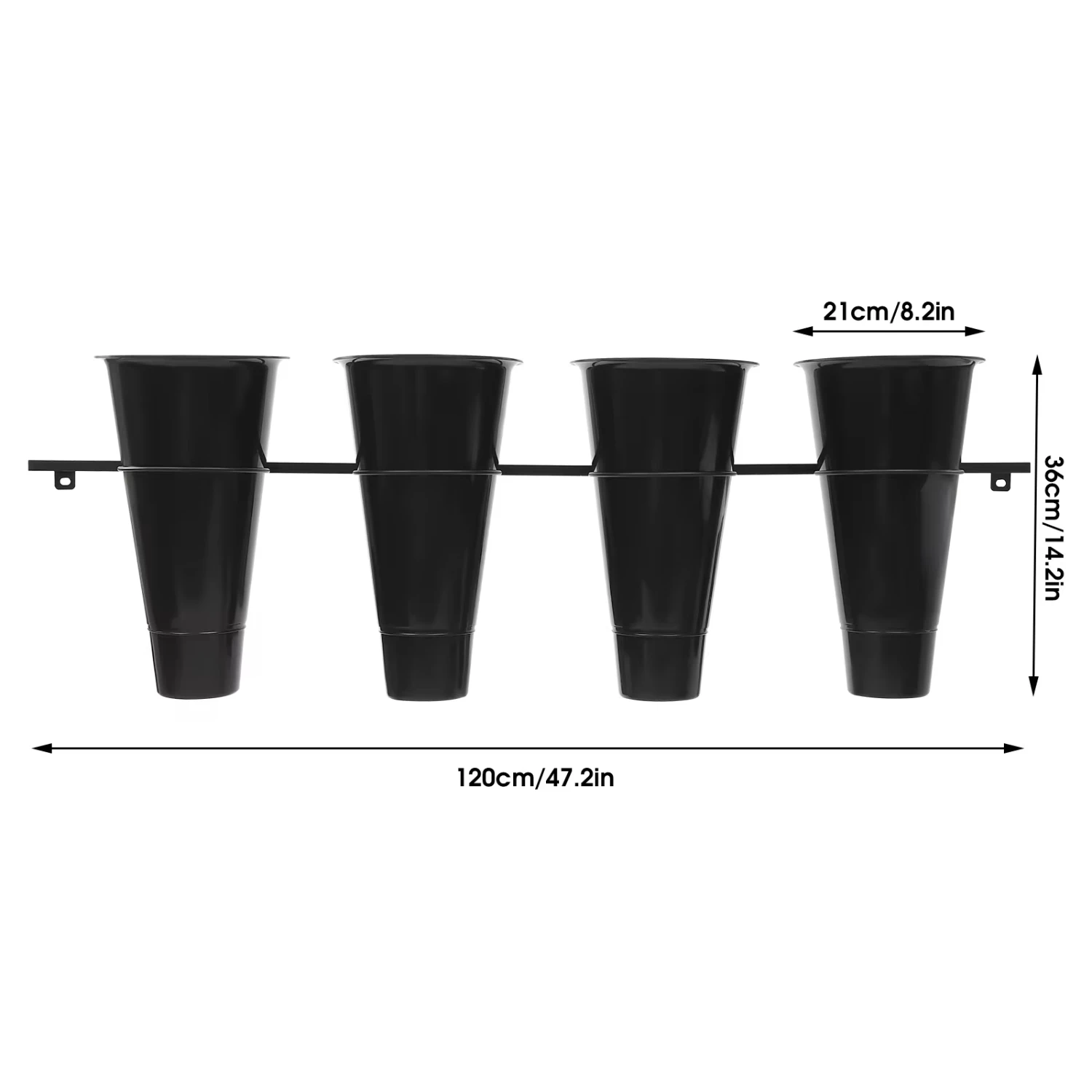 Space-saving Wall-mounted Flower Stand - 4 Buckets  Vertical Gardening