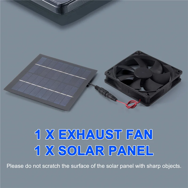 

A07F-20W 12V Solar Panel Exhaust Fan Air Extractor Mini Ventilator Solar Panel Powered Fan For Dog Chicken House Greenhouse