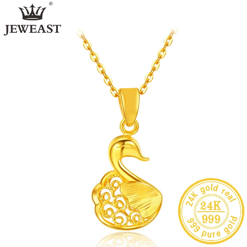 

JLZB 24K кулон из чистого золота Real AU 999 Solid Gold Charm красивые модные Classic вечерние Fine Jewelry Hot Sell New 2023