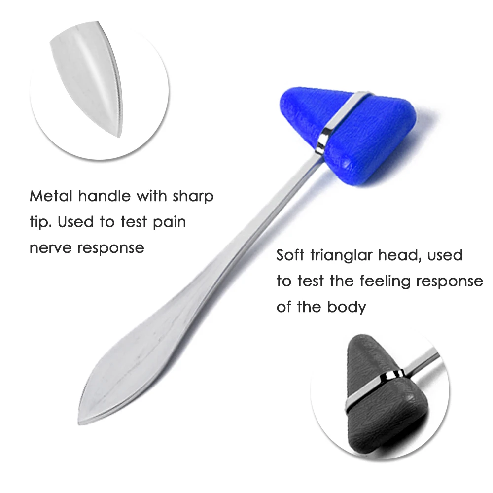 Medical Triangle Taylor Percussion Neurological Body Muscle Relax Tendon Massager Tool Knee Nerve Test Percussor Reflex Hammer