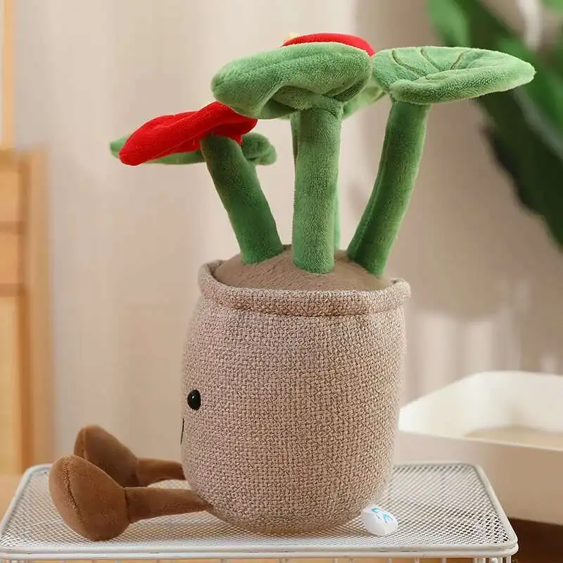 Schattige Simulatie Pluche Plant Bloem Ingemaakte Pop Zonnebloem Rode Palm Knuffel Kleine Pop Desktop Home Decor Gift Hanger