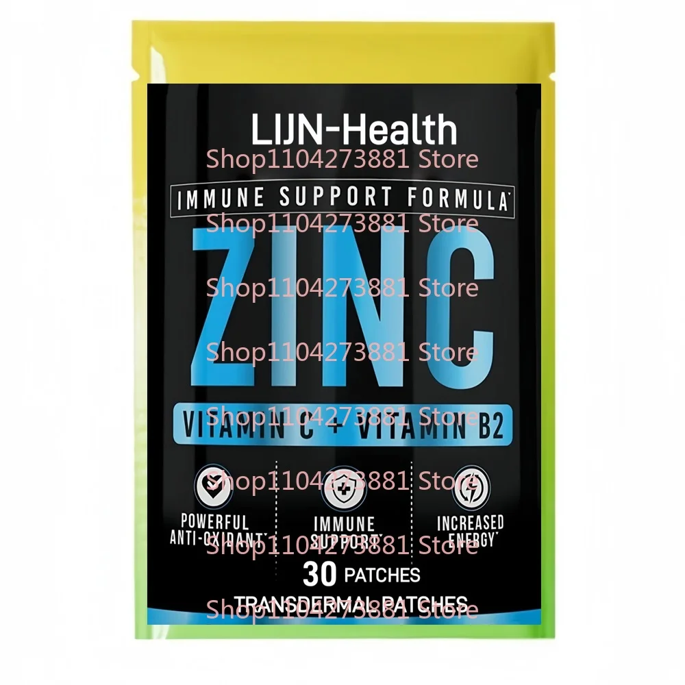 

30 пластырей Цинковые трансплеевые пластыри с витамином B12, витамин С для поддержки иммунитета, здоровья кожи и энергии