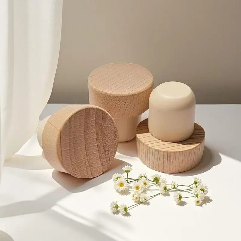 T-Shaped Reusable Wine Bottle Corks - Wood & Rubber Wine Stopper Plugs Sealed Durable Bar Accessories