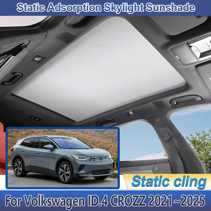 ل Volkswagen VW ID.4 ID4 CROZZ 2021 ~ 2025 2022 2023 2024 الامتزاز الكهروستاتيكي كوة أقنعة فتحة سقف ظلة الملحقات #1