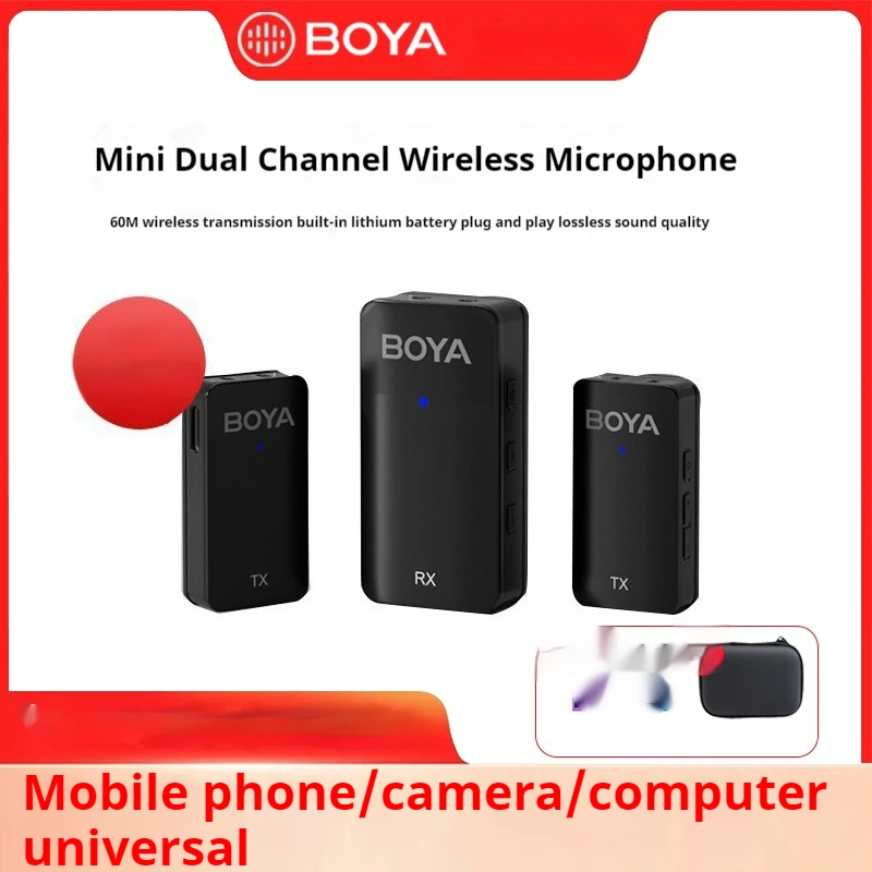 BOYA BY-WMic5 Wireless Lavalier Lapel Microphone Live Streaming Mobile Phone Camera Recording Microphone Custom Professional Mic