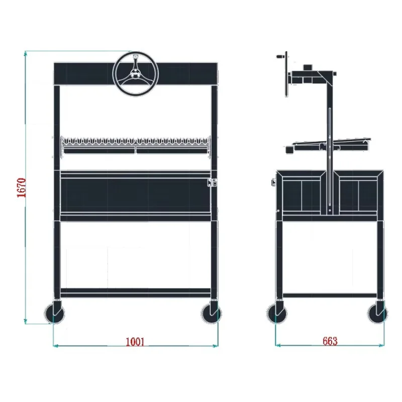 

40" Wood Charcoal Stainless Steel Firebricks Parrilla /Asado/ Santa Maria / Argentina Grill Argentine Grill GK1000BL