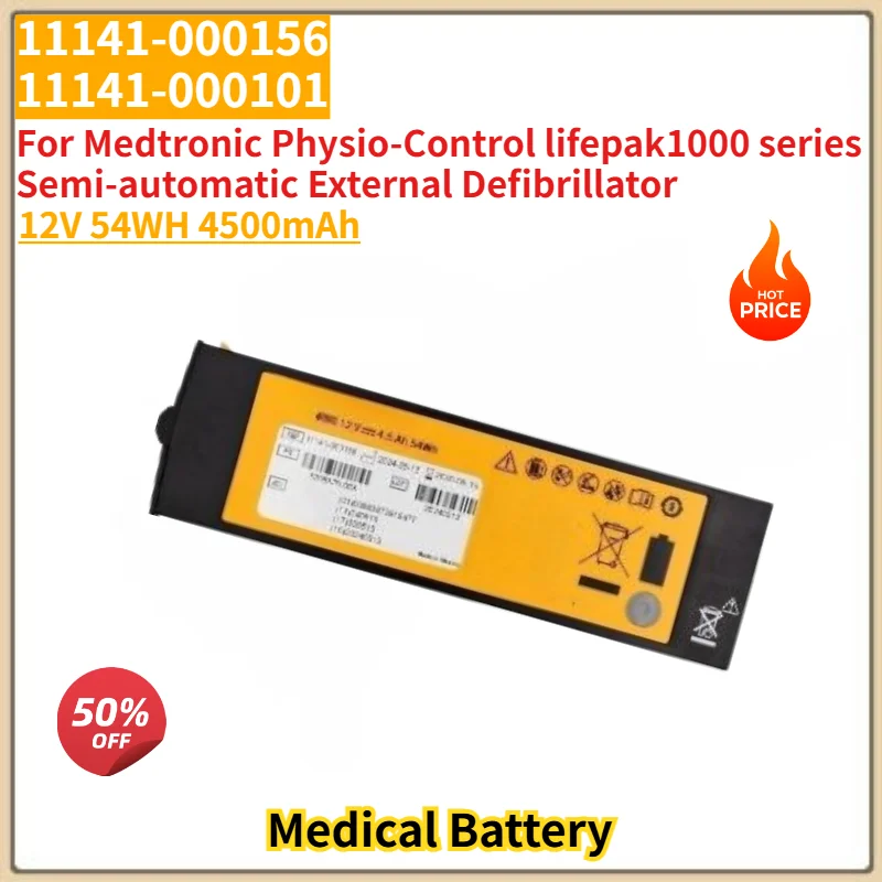 

11141-000156 11141-000101 High Quality Battery 12V 54WH 4500mAh For Medtronic Physio-Control lifepak1000 series Defibrillator