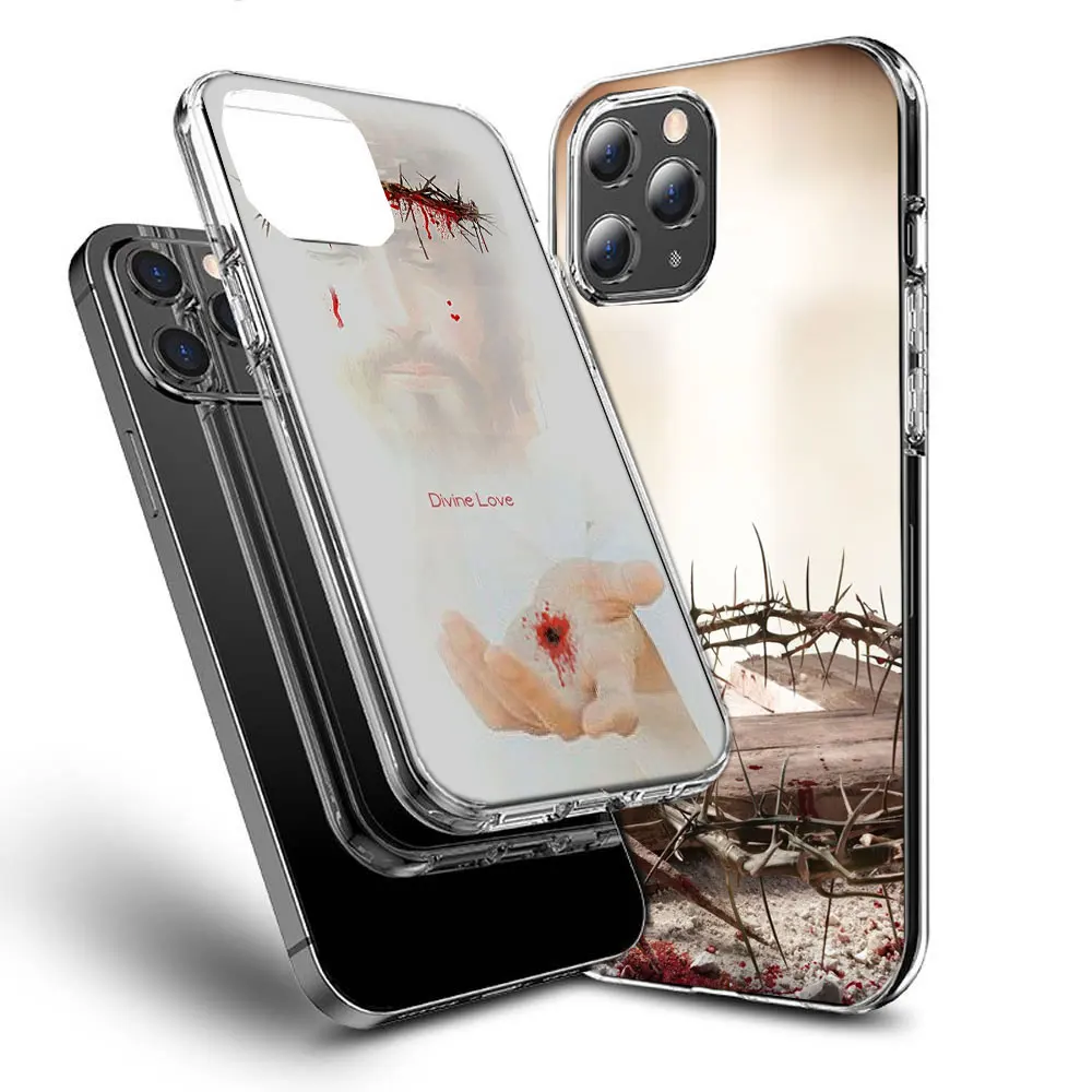 Jesus, The Crown of Thorns Phone Case For Apple Iphone 15+ 14 Plus Fundas 16 Pro Max Capa 12 13 Mini Coque 11 Pro Cover Shell TP