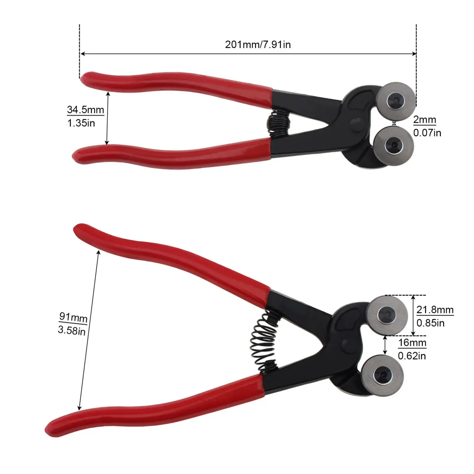 Glass Tile Mosaic Nippers Heavy Duty Double Round Wheel Flat Nose  Trimming Clamp Pliers Ceramics Cutting Tongs Tools