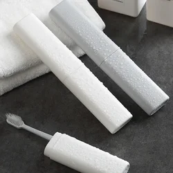 Business Travel Organizer Dustproof Toothbrush Holder Toothbrush Protect Cover Portable Toothbrush Storage Box with Drain Hole