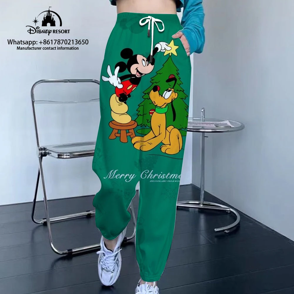 Autumn and Winter Christmas Cartoon Mickey Mouse New Men's and Women's Couple Sweatpants 3D Casual Pants