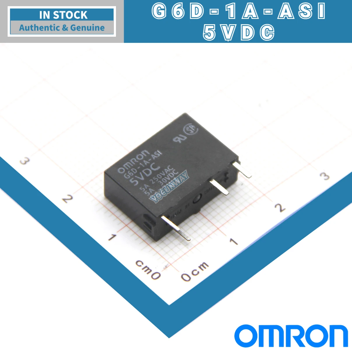 New Authentic Original OMRON PCB Power Relay G6D-1A-ASI-5VDC 24VDC 12VDC DC12V 24V 4pin 5A P6D-04P