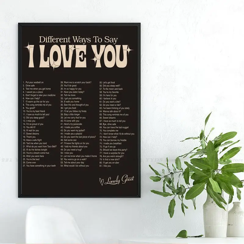 Different Ways To Say I Love You Classic Movie Posters Vintage Room Bar Cafe Decor Home Decor