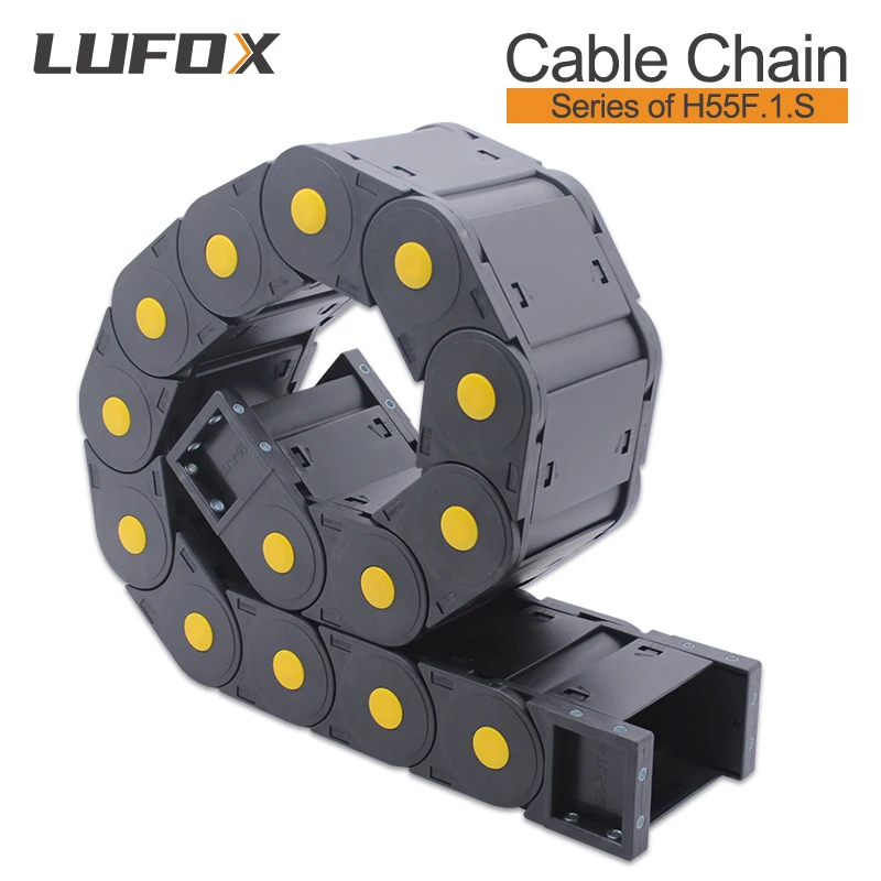 High quality 1-meter cable drag chain. Series of H55F.1.S-Sealing type open both side