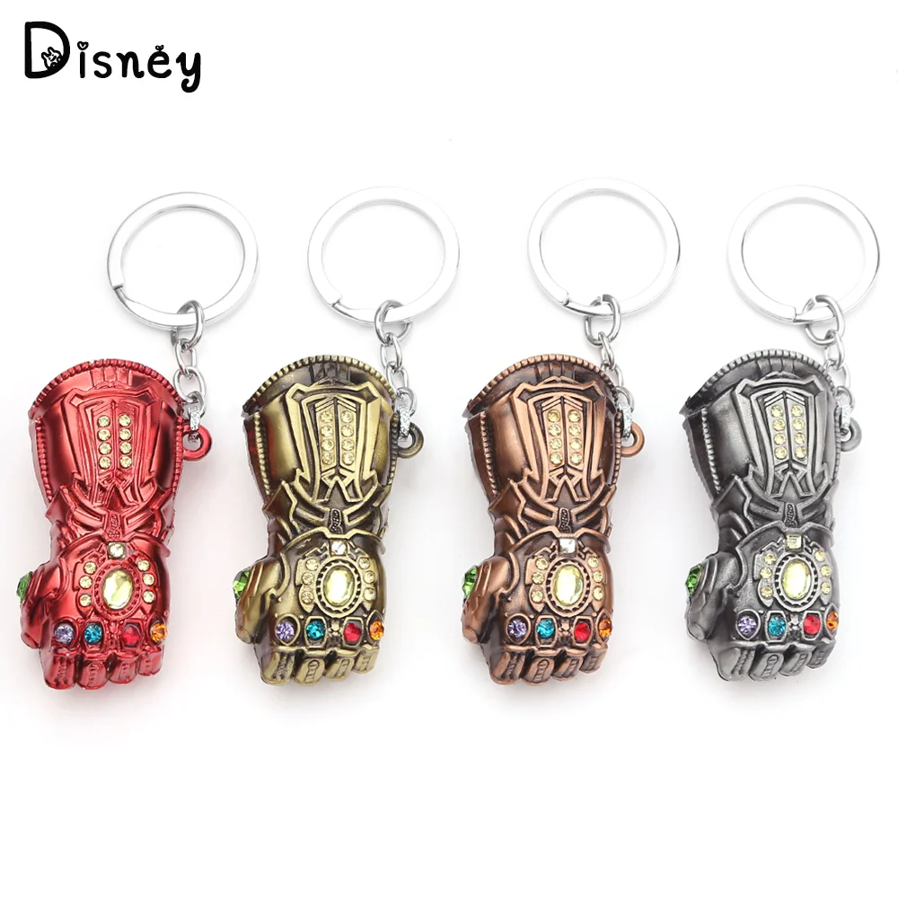 Marvel Superhero Thanos Infinity Gauntlet Keychain Metal Pendant Keyring Car Key Chain Backpack Accessories for Men Jewelry Gift