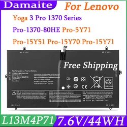 L13M4P71 Laptop Battery For Lenovo Yoga 3 Pro 1370 Series Pro-1370-80HE Pro-5Y71 Pro-I5Y51 Pro-I5Y70 Pro-I5Y71 L14S4P71 44WH