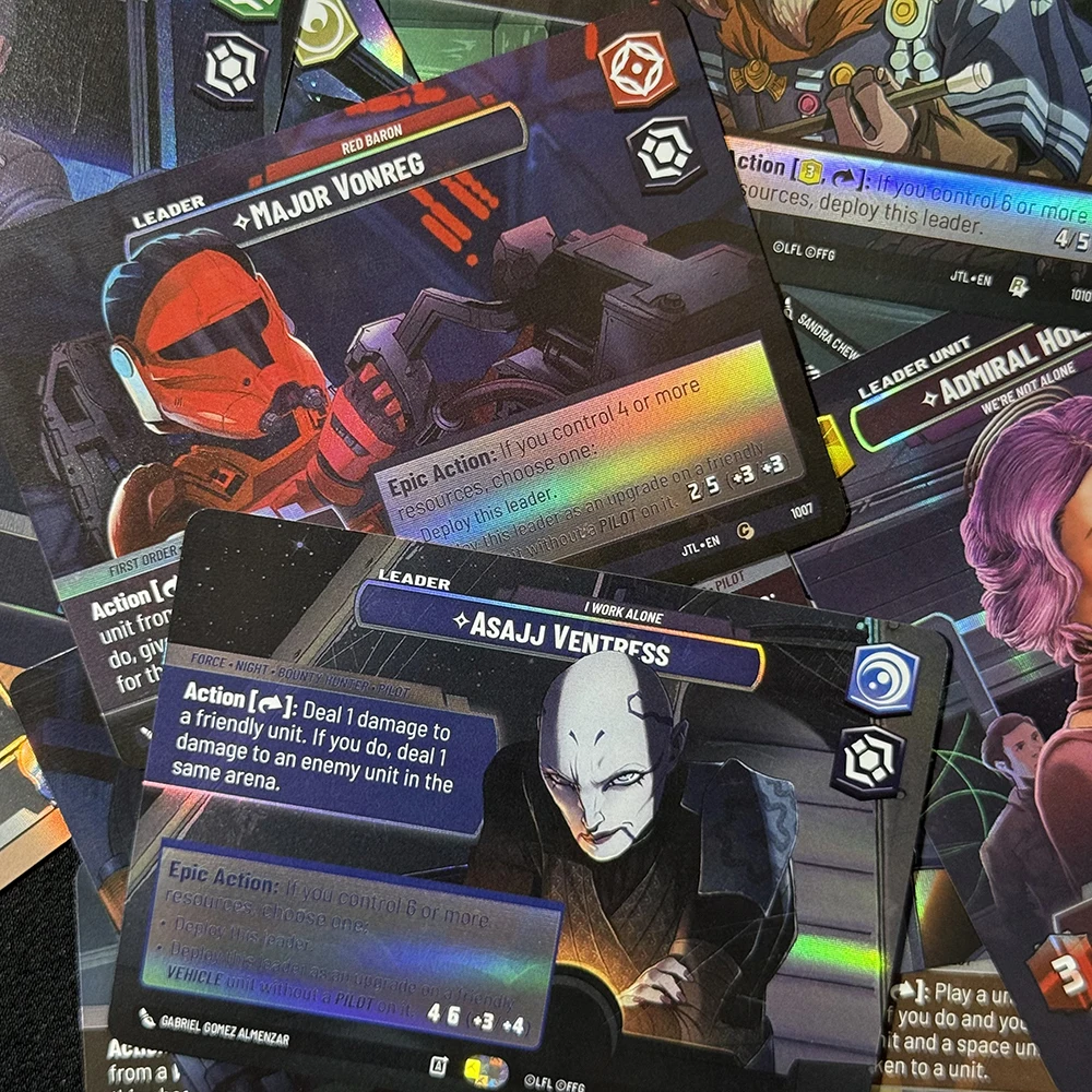 

SWUDB Foil Proxy Cards Whole Set 1/2/3/4 Showcase SOR SHD TWI JTL Darth Vader Maul Gar Saxon Leia Organa