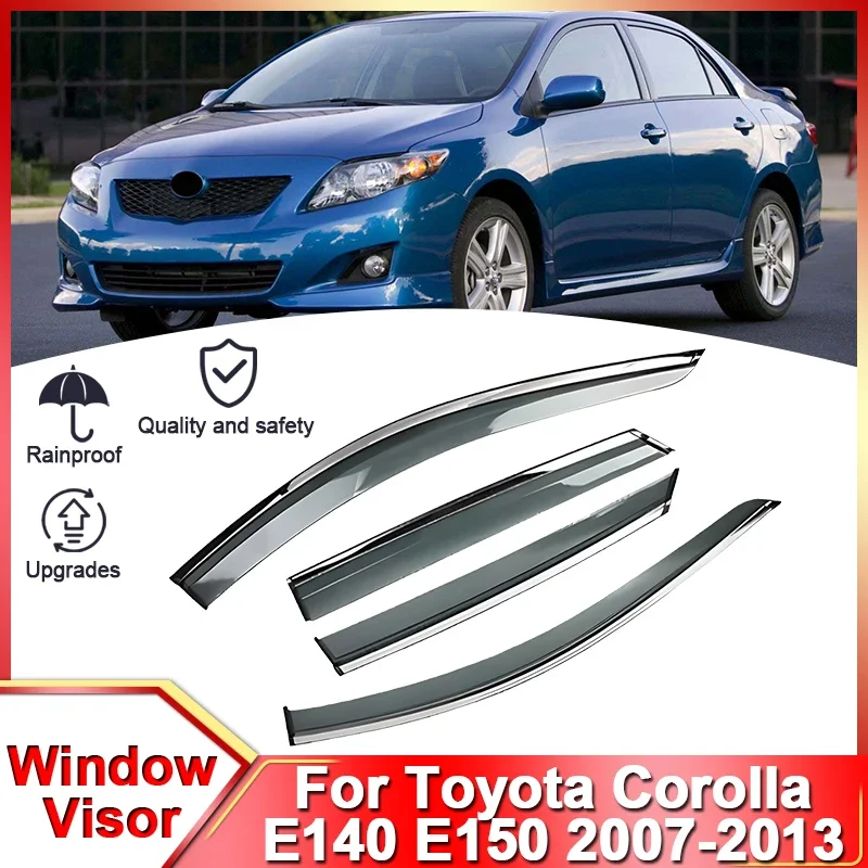 For Toyota Corolla E140 E150 AXIO Altis Ascent 2007 2008 2009 2010 2011 2012 2013 Side Window Deflectors Car Window Visors Guard