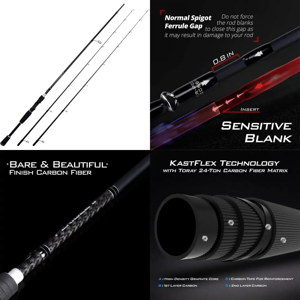 

Спиннинговые и кастинговые удочки с направляющими для уплотнительных колец Fuji, 24-тонное углеродное волокно, высокопроизводительное рыболовное снаряжение для любителей наружного применения