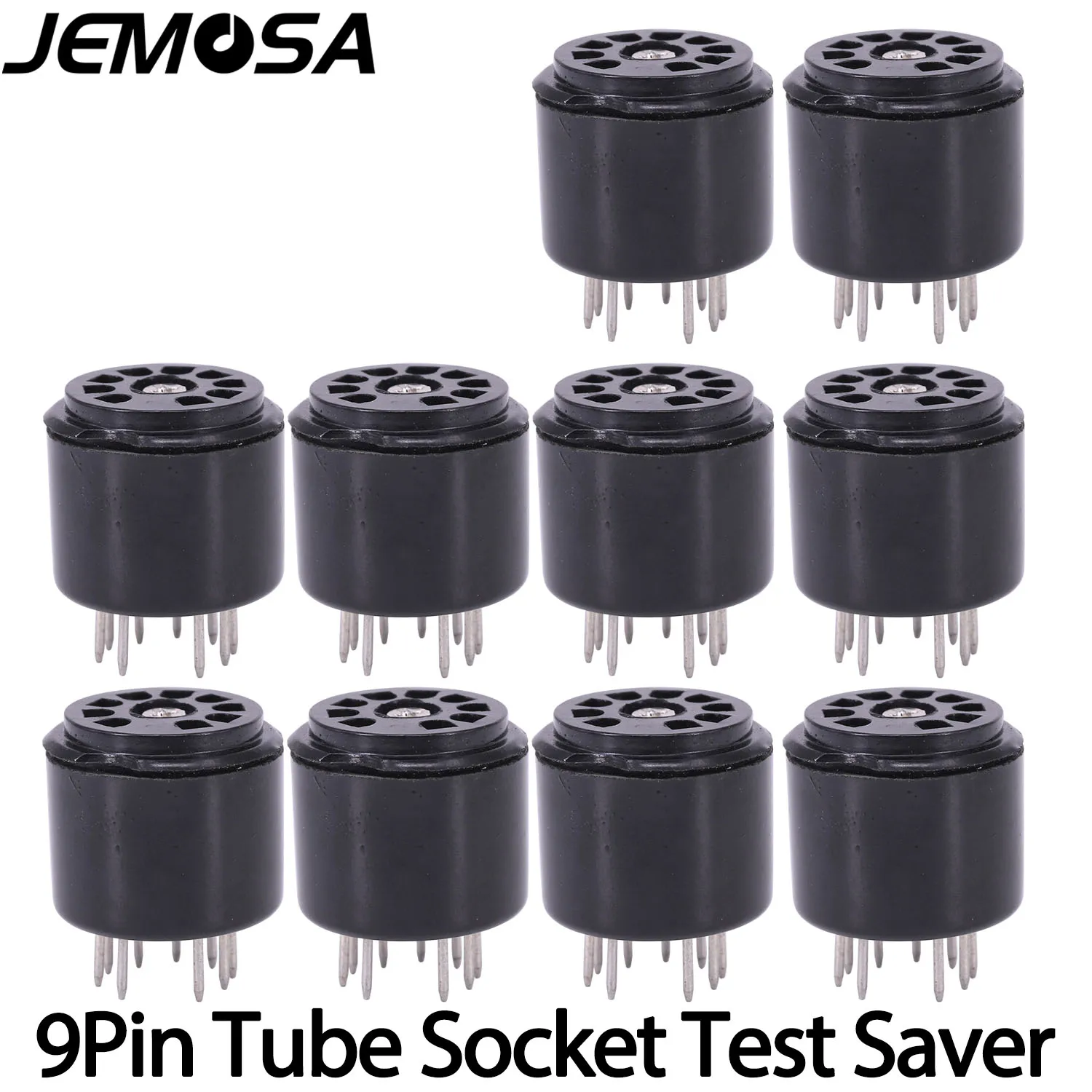 10PCS 베이클라이트 9Pin 튜브 소켓 테스트 보호기 6DJ8 12AX7 ECC83 12AU7 ECC82 EF86 6922 5670 오디오 증폭기 HIFI