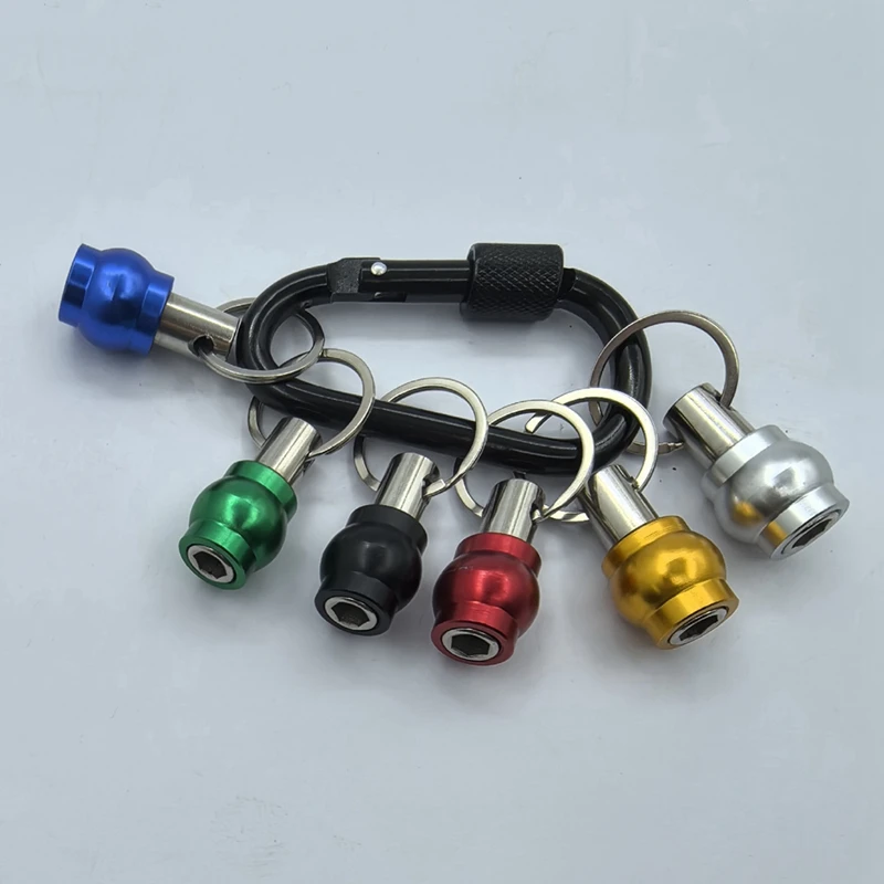 HOT! Katerk 6Pcs Hex Shank Screwdriver Bits Holder Set With Black Carabiner, Quick-Change, Lightweight