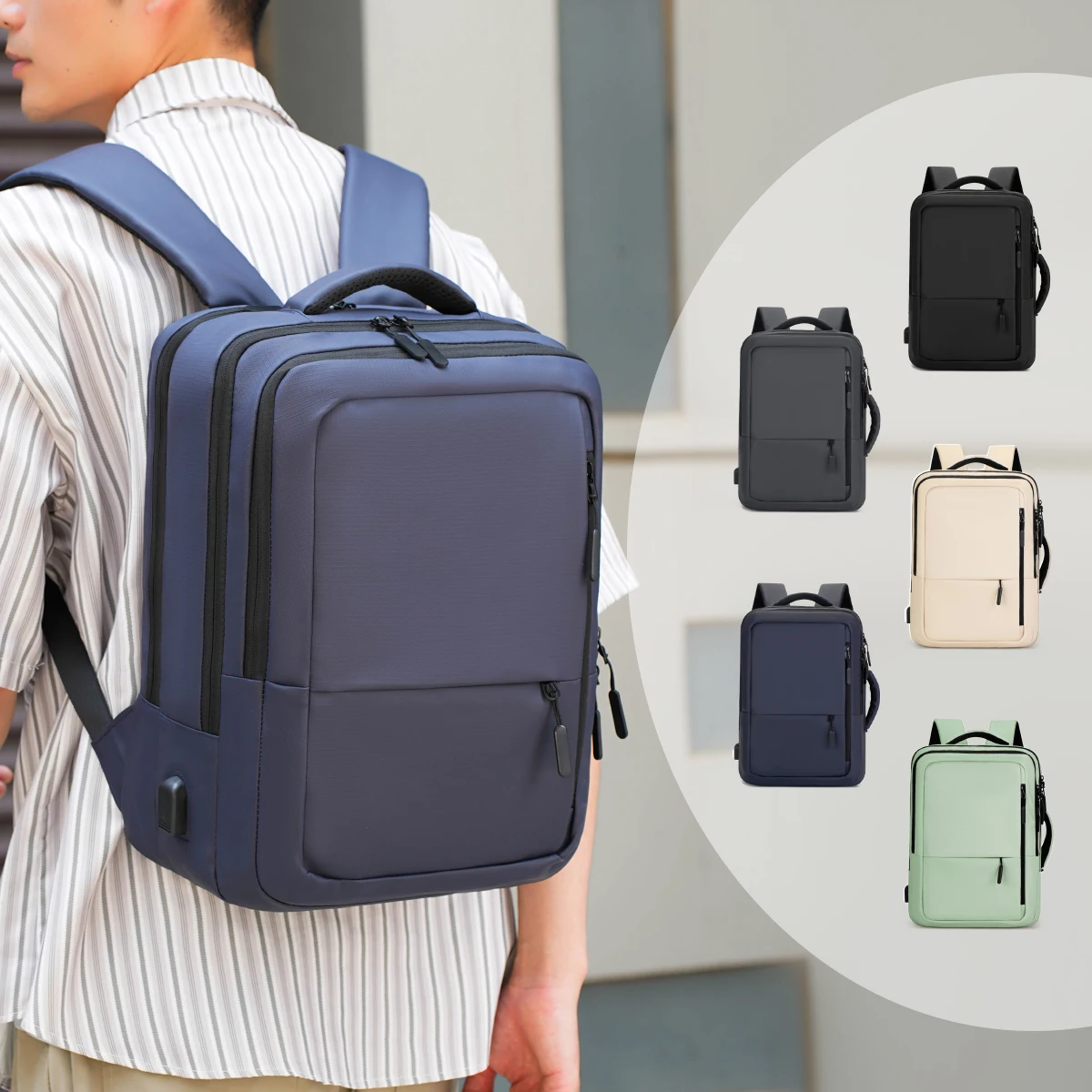 

Backpack Computer Backpack Men's Business Commuting Casual Lightweight Large Capacity Travel School Bag Female Student Travel Boarding Conference Computer Bag