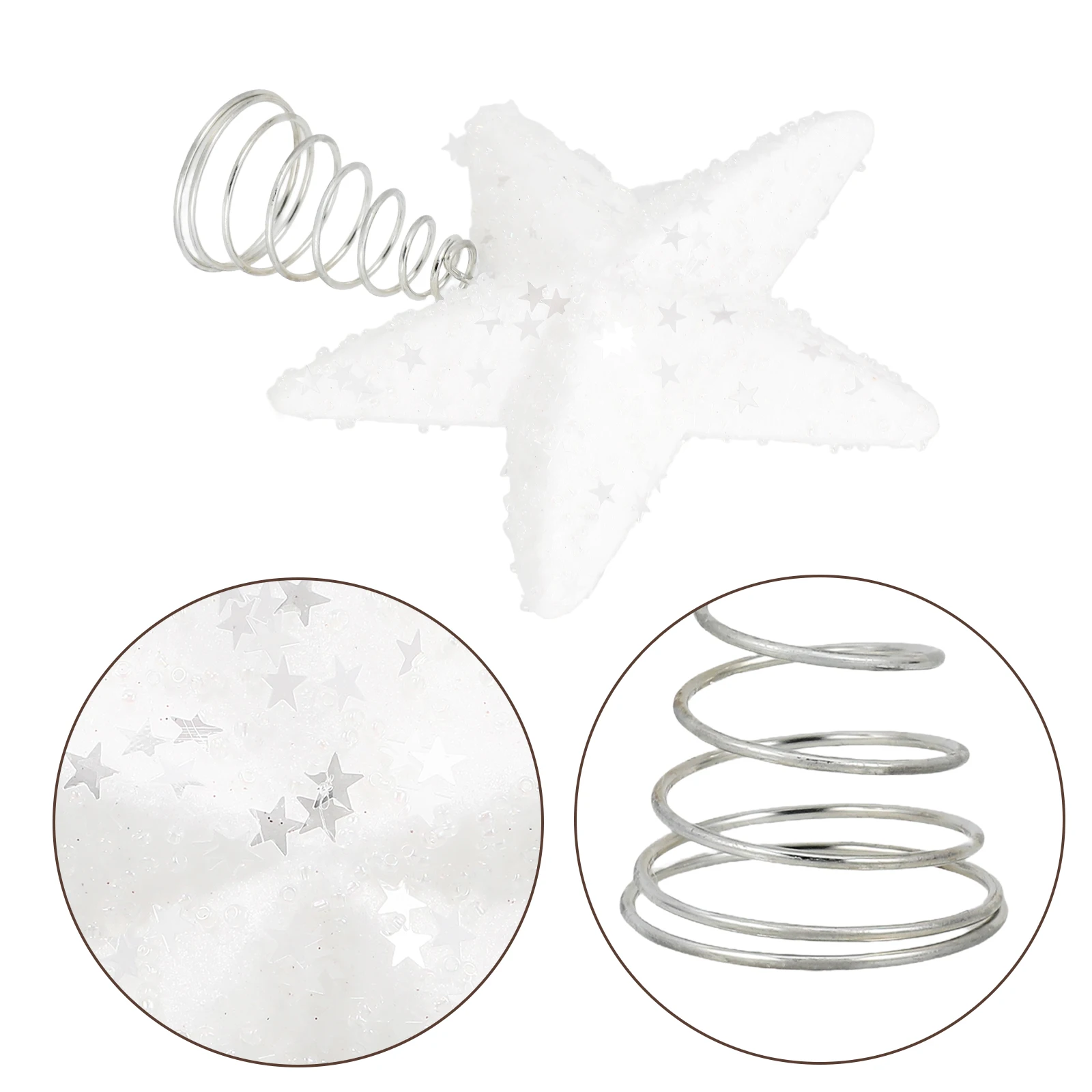 

Glowing Christmas Topper Star Decoration Lightweight Foam Iron Elegant Holiday Party Home Decor Xmas Tree Ornament Star
